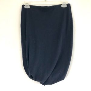 Donna Karan cashmere navy blue skirt